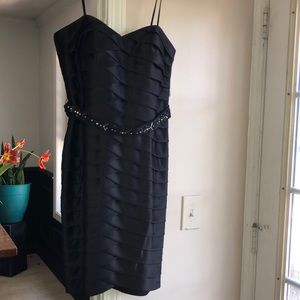 Camille La Vie Satin Evening Prom Dress with Belt